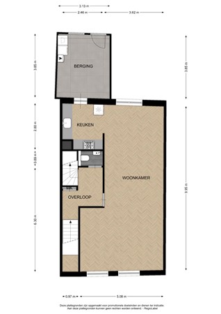 Floorplan - Molenstraat 99, 7411 NT Deventer